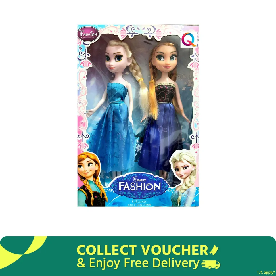 d-1 Frozen Anna & Elsa Doll Set for Girls Play & Fun - Image 1