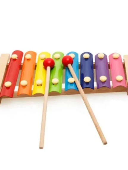 KC Wooden Xylophone Hand Knock Piano Musical Toy for Kids - Multi-Color