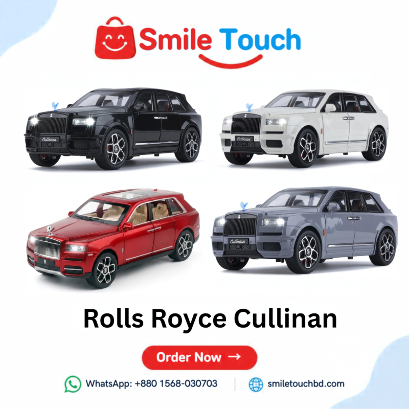 Rolls Royce Cullinan Alloy Diecast Model Car 1/20 Scale with Openable Pull Back Car Vehicle Toy for Kids